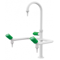 Water Fittings, Three Way Swivel Outlet Water Fitting, Bench mounted three valve fitting