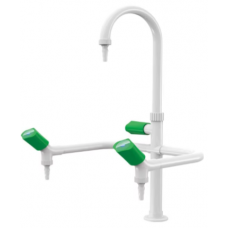 Water Fittings, Three Way Swivel Outlet Water Fitting, Bench mounted three valve fitting