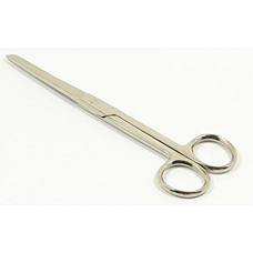 Dressing Scissors, Straight, blunt/sharp, stainless steel, length: 125mm