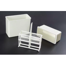 Lab Plastic Staining Jar And Rack For 24pcs Microscope Slides