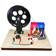 Demonstration Dynamo with Hand Driver on Base (Bicycle dynamo)