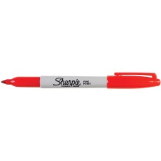 Sharpie Fine Point Permanent Marker, Red, pack of 12