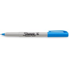 Sharpie Permanent Markers, Ultra Fine Point, Blue, 12 Count