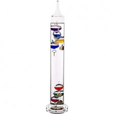 Galileo Thermometer, 15" Inches High, 7 Multi Colored Spheres