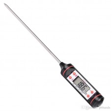 Digital Thermometer with LCD Display (Black)